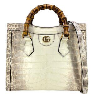 GUCCI Crocodile Himalaya Small Diana Tote NEW